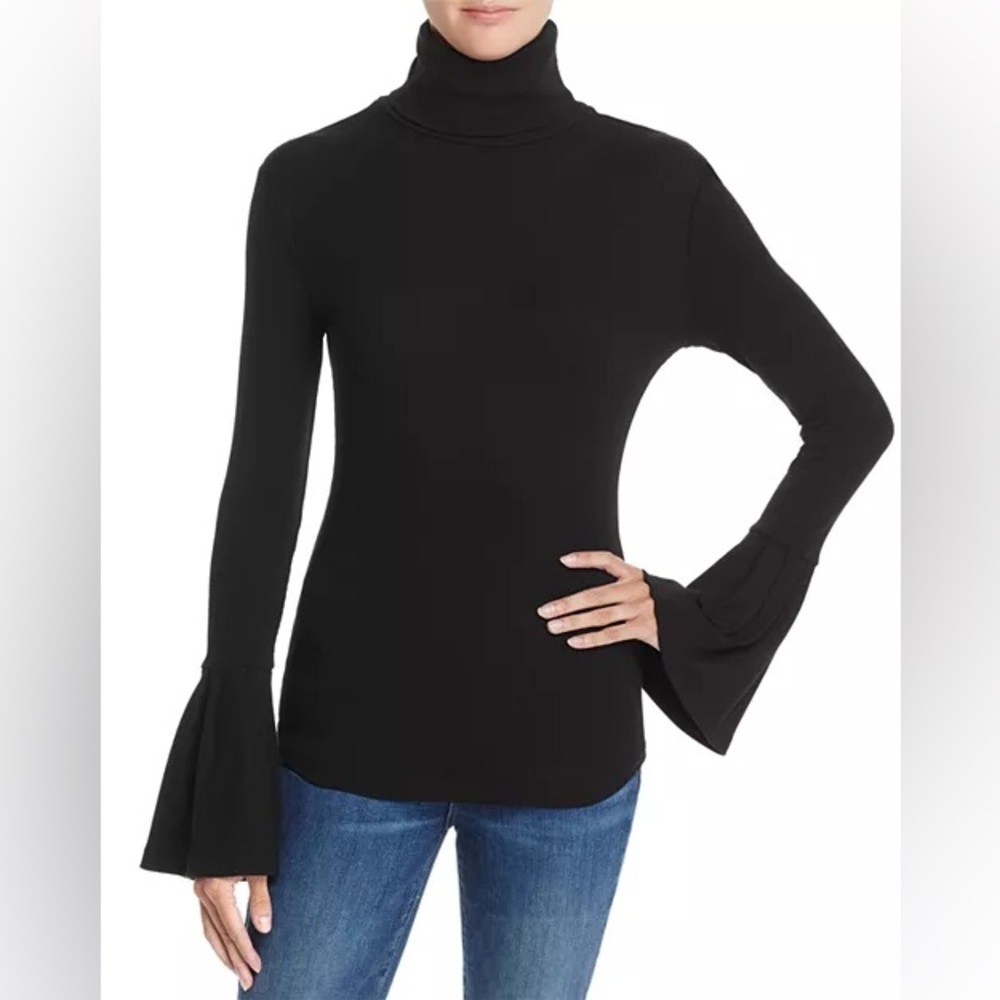 Paige Kenzie Ribbed Cowl Turtleneck Sweater Black M